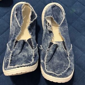 Denim Slip-On Women's Shoes